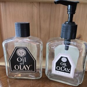 Vintage Oil Of Olay Glass Bottles